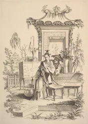 Kinesisk man och kvinna, ca. 1742.
