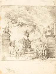 Allegori om uppförandet av statyn av Ludvig XV (Allegory on the Establishment of a