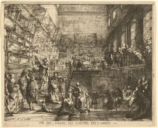 Utsikt över Salon du Louvren år 1753