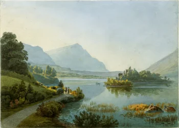 Lauerz-sjön med ön Schwanau