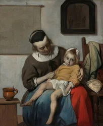 Det sjuka barnet. Omkring 1664-66