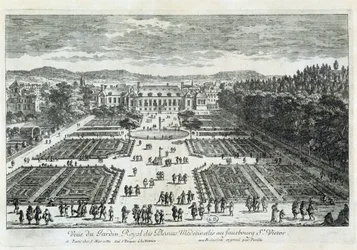 Utsikt över Jardin des Plantes på 1600-talet, av Perelle