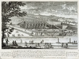 Utsikt över grottan Vaux Le Vicomte (Vaux-Le-Vicomte) - av Perelle, sent 1600-tal