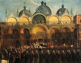 Påskhandlingar i San Marco, av Gabriele Bella (1730-1782)
