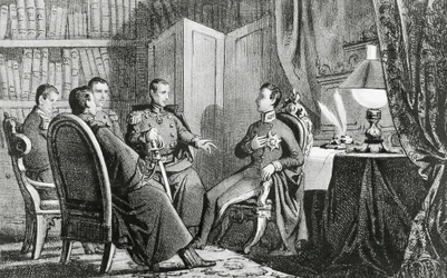 Prins Charles Albert av Carignano (1798-1849) lovar sitt stöd till liberala konspiratörer, den 6 mars
