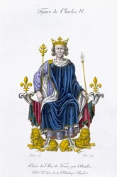 Figur av Karl VI, graverad av Amedee Peree, från 