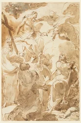 Teckning, Treenigheten och apostlarna, S:t Petrus och S:t Paulus, 1770-80