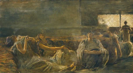Opiumrökarna, av Gaetano Previati (1852-1920).
