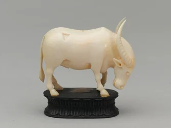 Svart löpare, schackpjäs, Indien, omkring 1820