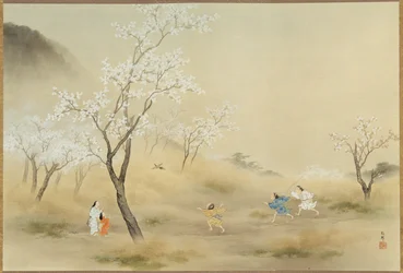 No-asobi (Playing in the Field), c.1905 (bläck och färg på papper)