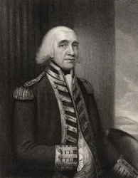 Amiral Richard Howe, graverad av W.T. Fry, från 