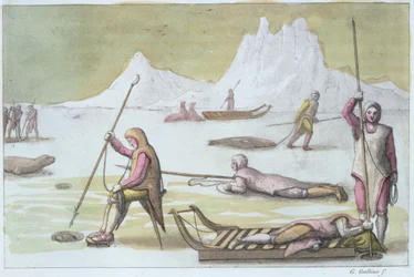 Waiting on the Ice, detalj från Säljakt (se även 109095)