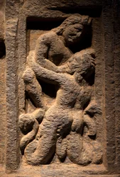 Triton. Skulpterad lågrelief, konst av Gandhara (Pakistan), 2:a-3:e århundradet. Koreas nationalmuseum, Seoul (Sydkorea).