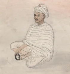 Bedande man