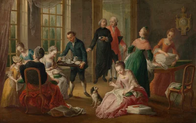 Afternoon tea Eftermiddagssnacket, 1778.