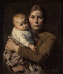 Mor och barn, ca. 1906.