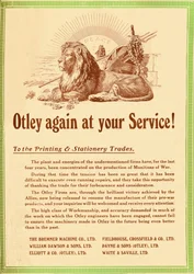 Otley igen till din tjänst - Till tryckeri- och pappershandeln, 1919