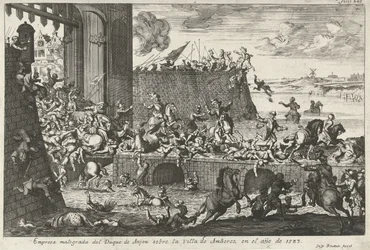 Från Franse Furie te Antwerpen, 1583 Misslyckat företag av hertigen av Anjou i staden Antwerpen år 1583 (titel på objekt)