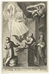 Jungfru Maria blir uppryckt i himmelriket Historia divina y vida de la Virgen maria (titel på objekt)