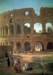Colosseum av Gaspar van Wittel (1652 eller 1653-1736), detalj