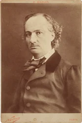 Porträtt av Charles Baudelaire 1821-1867, ca 1855.