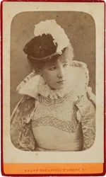 Porträtt av Sarah Bernhardt 1844-1923, ca 1865.