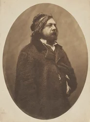 Porträtt av poeten Théophile Gautier 1811-1872, ca 1856.