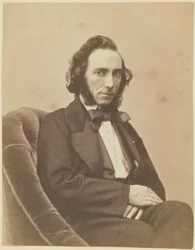 Porträtt av violinisten och kompositören Ernesto Camillo Sivori 1815-1894, 1854-1855.