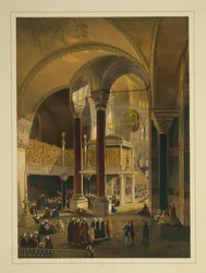 Det kejserliga galleriet i Ayasofya-moskén, tidigare Hagia Sofia-kyrkan
