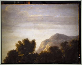 Italienskt landskap, detalj, odaterad