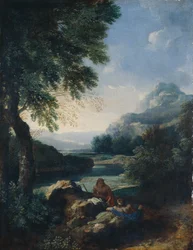 Landskap med herdar, ca 1660 (olja på duk)