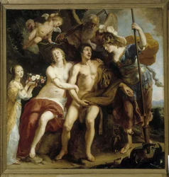 Hercules, Omphale och Minerva