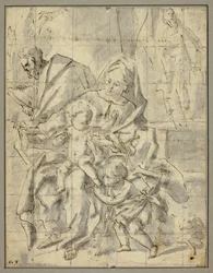 Helig familj med spädbarnet Johannes döparen