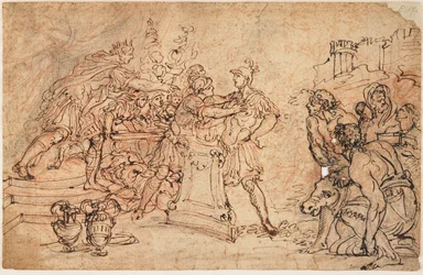 Mucius Scaevola före Porsena