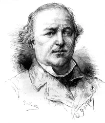 Porträtt av Maitre Charles Lachaud (1817-1882), fransk advokat. Gravyr av Vuillier i "" Le Monde Illustré"" nr 1342 av 16 december 1882.
