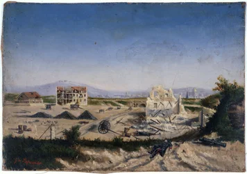 Le Fort de Vanves, under 1870 års krig, ca 1870 (olja på duk)