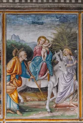 Detalj av "Flight into Egypt", från "The life and the Passion of Christ"