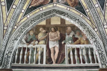 Ecce Homo Fresco av Gaudenzio Ferrari (1475 ca-1546) 1542 Milano, Basilica of Santa Maria delle Grazie Italien