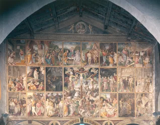 Life and Passion of Christ, fresk av Gaudenzio Ferrari (1475-1546) 1513