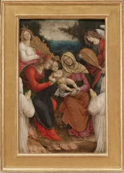 Madonna och barn, St Anne och donatorer, 1508-09