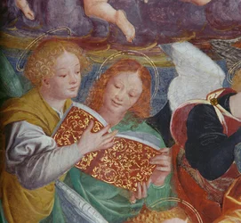 Änglarnas konsert, 1534-36 (detalj) (se 175762)