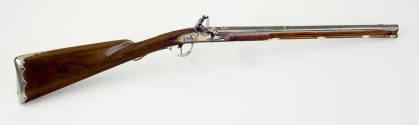 Flintlock Gun for a Child, c.1780 (trä, stål, horn och silver med förgyllning och blåning)