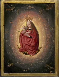 Jungfruns förhärligande, ca 1490 (olja på pannå)