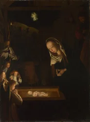 The Nativity at Night, c.1490 (olja på ek)