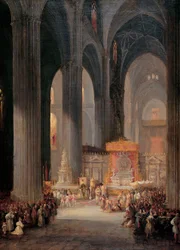 Corpus Christi-processionen inne i Sevillas katedral