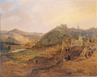 Allmän vy över Toledo från Cruz de los Canónigos