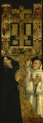 Kardinal Bessarion med Bessarionrelikvariet, ca 1472-3 (tempera på trä)