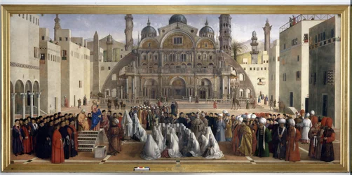 Sankt Markus predikan på ett torg i Alexandria i Egypten, 1504-07