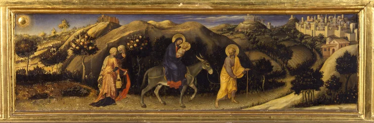 Flyg till Egypten (Predella of the Adoration of the Magi, Pala Strozzi)