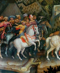 The Adoration of the Magi (olja på trä)